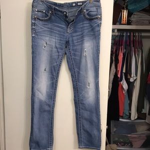 In really good shape miss me cuffed skinny jeans